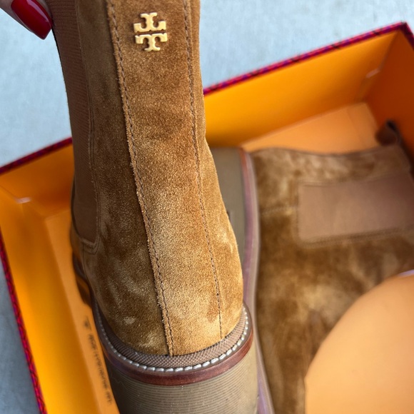 Cognac suede boots TORY Burch - Picture 7 of 8